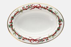 Royal Worcester Holly Ribbons Vegetable Dish (Open) 10 1/2" thumb 2