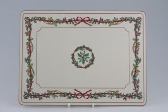 Royal Worcester Holly Ribbons Placemat Cork Back 11 7/8" x 9"