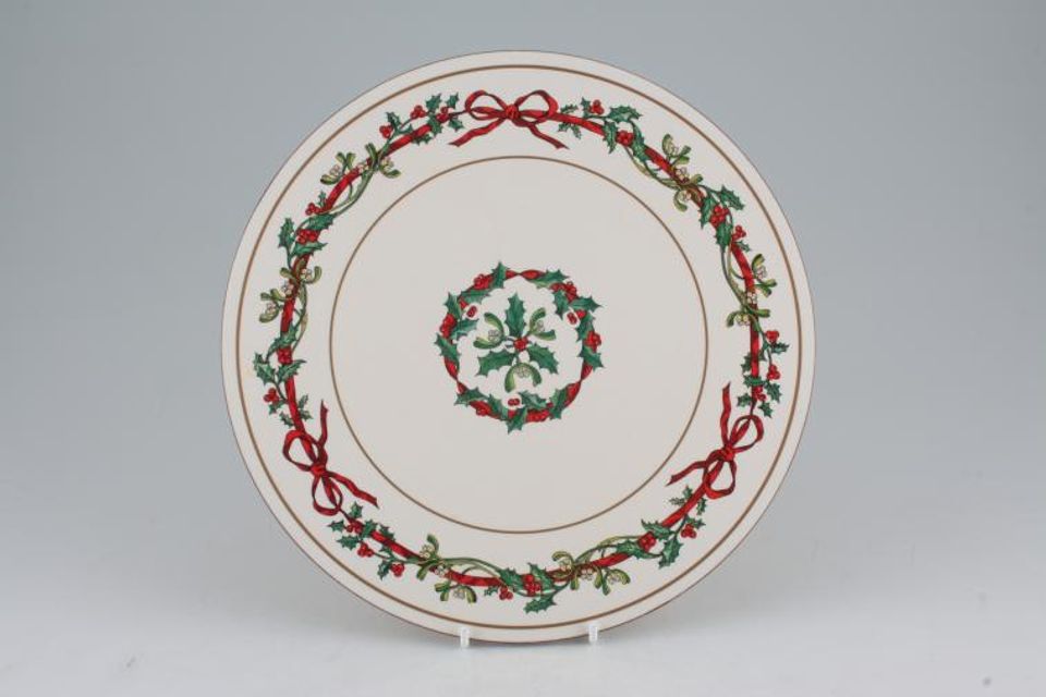 Royal Worcester Holly Ribbons Placemat Round - Cork Back 10"