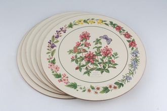Sell Royal Worcester Worcester Herbs Placemat Set of 6 - Round (Darker cream background) 10"