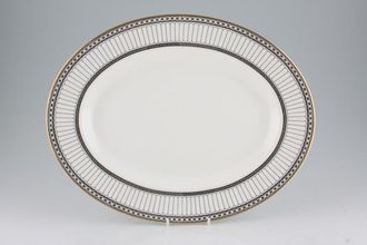 Wedgwood Colonnade - Black Oval Platter 14 1/8"