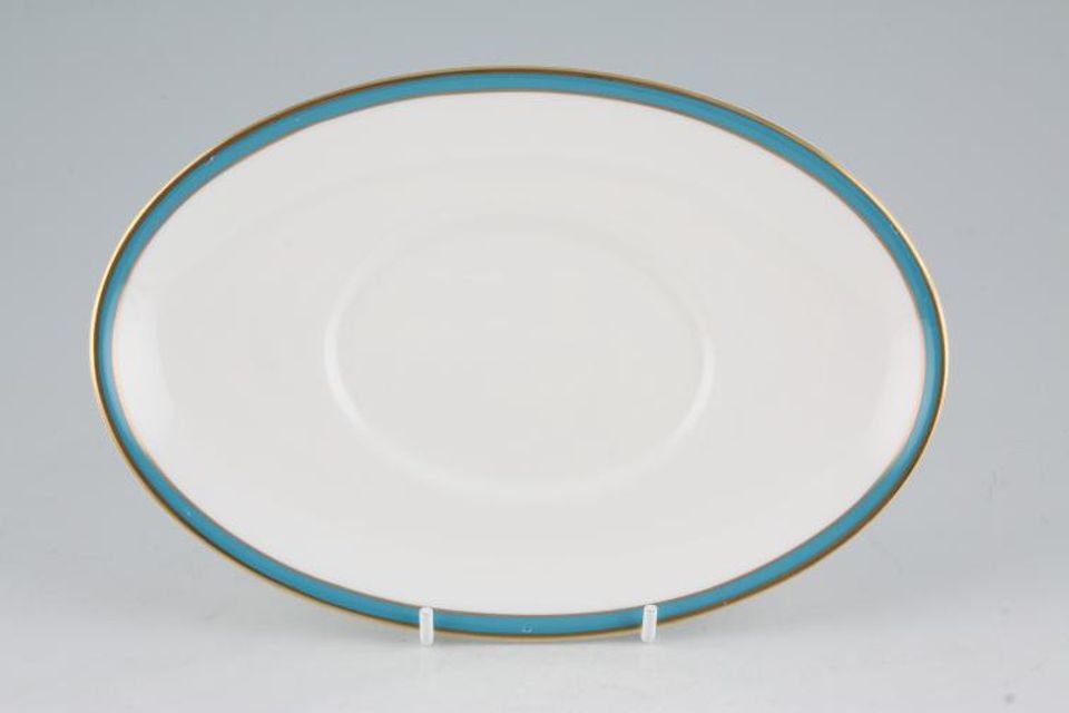 Minton Saturn - Turquoise Sauce Boat Stand 8 3/8"