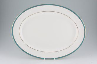 Minton Saturn - Turquoise Oval Platter 16 1/4"