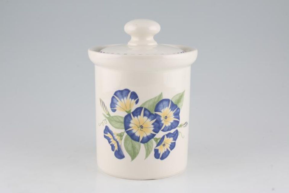 Poole Morning Glory Storage Jar + Lid Height without lid 5 1/2"