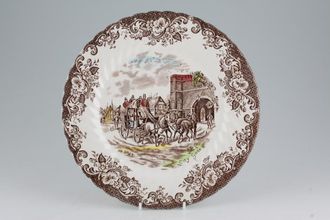 Johnson Brothers Coaching Scenes - Brown Dinner Plate City Gate 9 3/4"