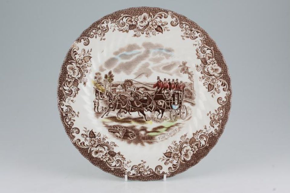 Johnson Brothers Coaching Scenes - Brown Dinner Plate Full Gallop 9 3/4"