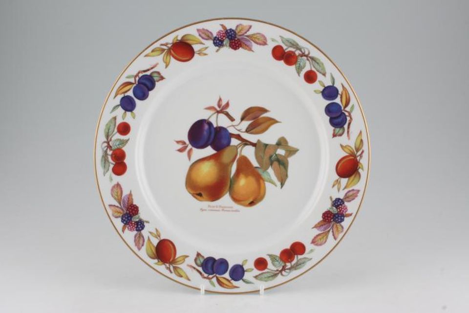 Royal Worcester Evesham - Gold Edge Dinner Plate Accent, Pear and Damson 10 1/4"