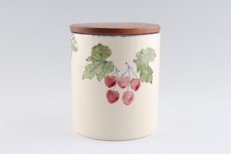 Sell Poole Dorset Fruit Storage Jar + Lid Cherries, Wooden Lid 5"