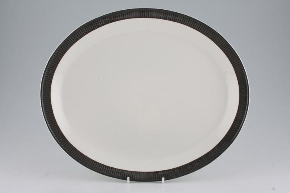 Poole Charcoal Oval Platter 13"