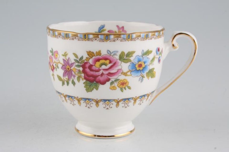 Royal Grafton Malvern Teacup Wavy edge - 1 Gold Line on Foot - May not have flower inside - backstamps vary 3 1/8" x 3"
