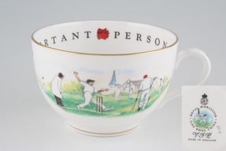 Sell Royal Worcester V.I.P Breakfast Cup Cricket Mad -Modern B/S 4 1/4" x 2 3/4"