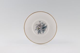 Royal Worcester Woodland - Blue Coffee Saucer Woodland Sprays - White on outside.