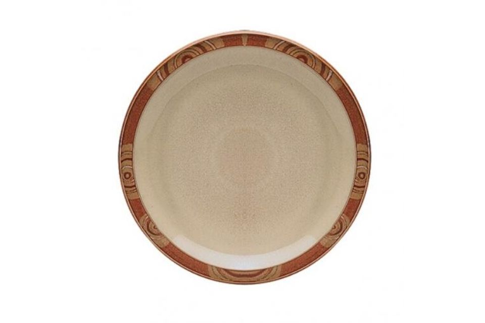 Denby Fire Breakfast / Lunch Plate Chilli - Pattern on Rim 8 3/4"