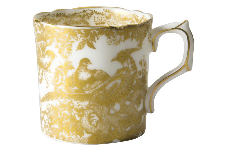 Royal Crown Derby Aves - Gold Coffee Cup