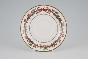 Royal Worcester Holly Ribbons Tea Saucer