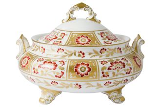Royal Crown Derby Derby Panel - Red Vegetable Tureen with Lid