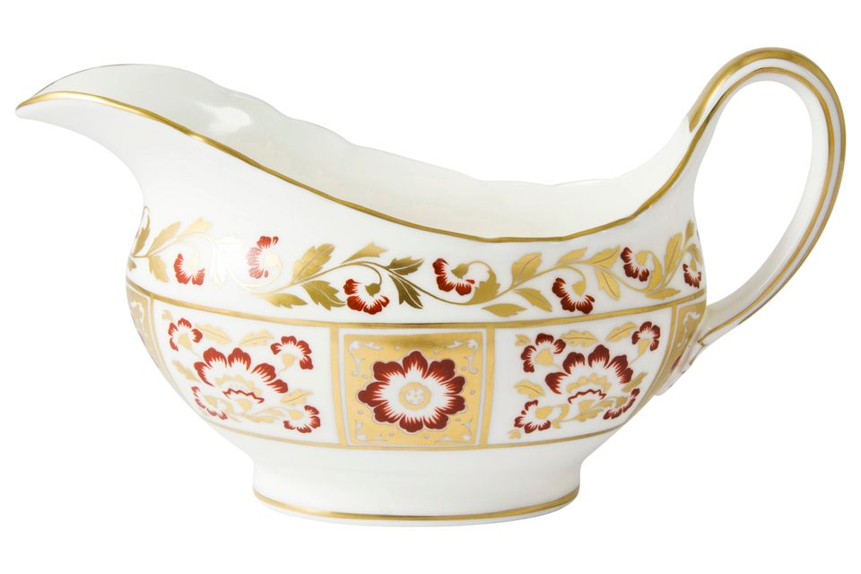 Royal Crown Derby Derby Panel - Red Sauce Boat