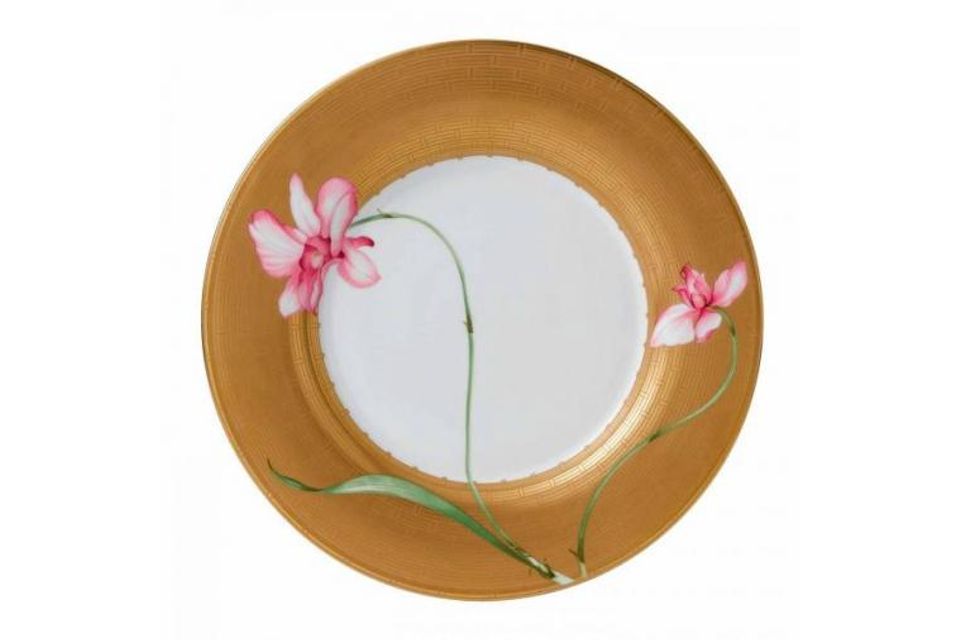 Wedgwood Orchid Dinner Plate Gold Rim 11"