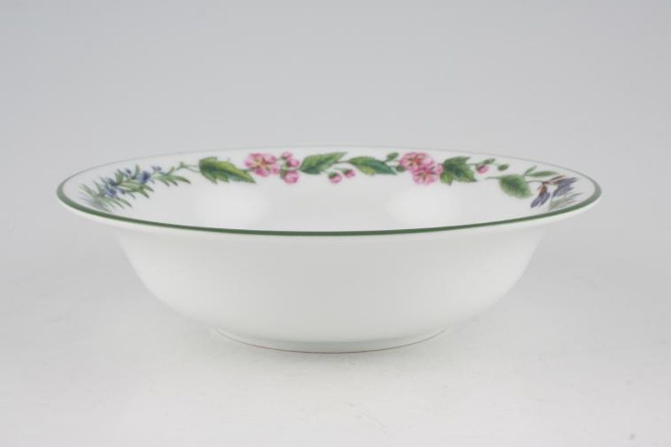 Royal Worcester Worcester Herbs Soup / Cereal Bowl Flared Rim - Made abroad 6 5/8"