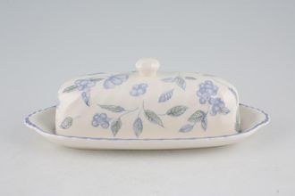 Sell BHS Bristol Blue Butter Dish + Lid Base is 8 5/8 x 4"