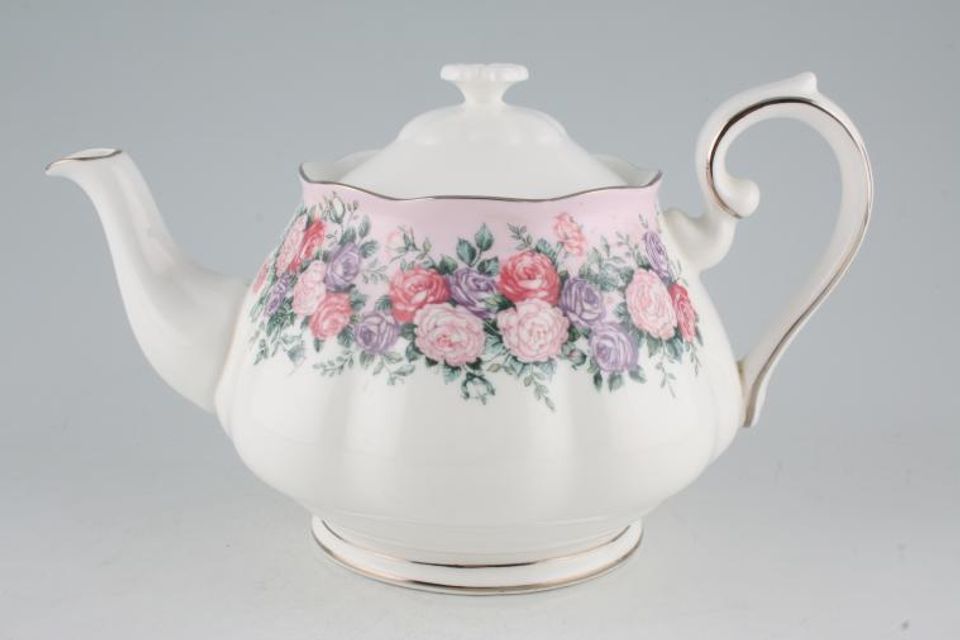 Royal Albert Rose Garland Teapot Plain Lid 2pt