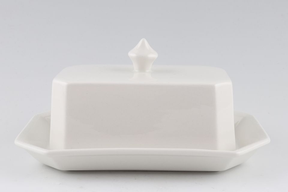 Johnson Brothers Heritage - White Butter Dish + Lid Rectangular