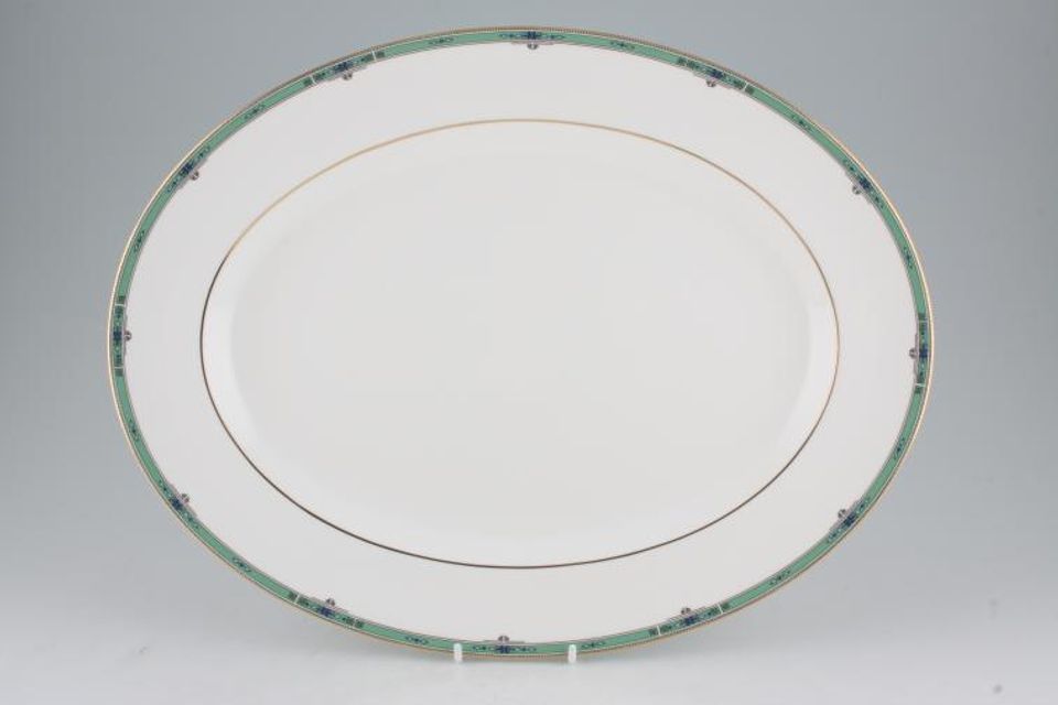 Wedgwood Jade Oval Platter 15 1/2"