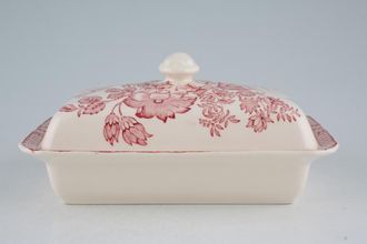 Sell Masons Stratford - Pink Butter Dish + Lid 7" x 4 1/4"