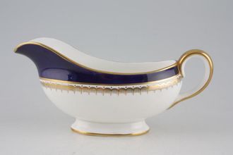 Sell Aynsley Embassy - Cobalt - Smooth Rim Sauce Boat Blue covers top of sauceboat