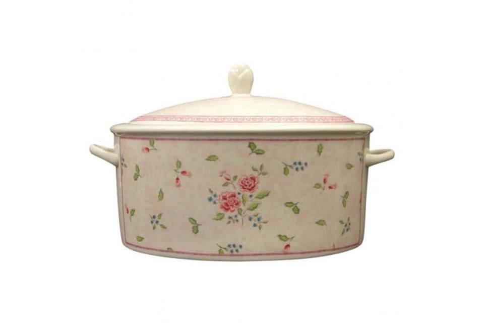 Johnson Brothers Pink Damask Soup Tureen + Lid