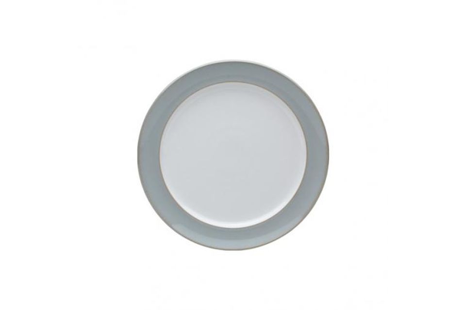 Denby Mist Salad/Dessert Plate Plain, Wide Rim 8"