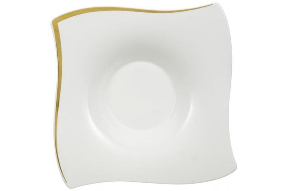 Villeroy & Boch New Wave - Premium Gold Rimmed Bowl Square 9 1/4"