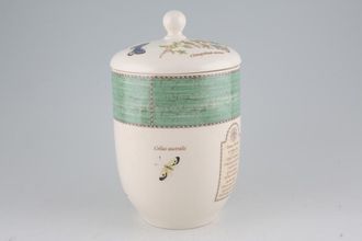 Sell Wedgwood Sarah's Garden Storage Jar + Lid Green - Tapered at Base - height is without lid 6 1/2"