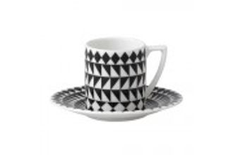 Jasper Conran for Wedgwood Mosaic Espresso Saucer Black - Saucer Only