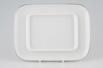 Sell Thomas Medaillon Platinum Band - White with Thin Silver Line Butter Dish Base Only for 5 1/4" lid 7 1/4" x 5 1/2"