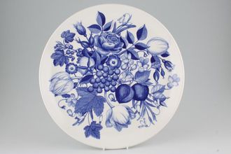 Portmeirion Harvest Blue Round Platter Flower Centre 13 1/2"