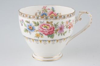Royal Grafton Malvern Breakfast Cup Flower inside, 2 gold lines on foot - backstamps vary 3 5/8" x 3 1/8"