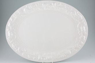 Sell Marks & Spencer White Embossed Oval Platter 19"