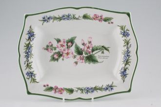 Royal Worcester Worcester Herbs Serving Dish Rectangular Tray, Scalloped 9" x 7"