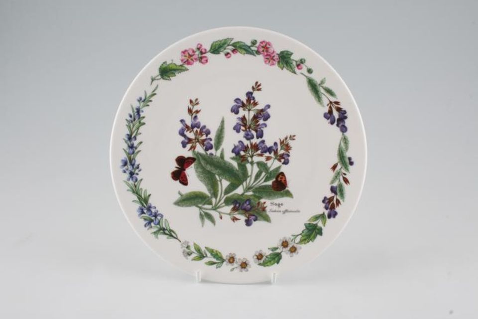 Royal Worcester Worcester Herbs Wall Plate Sage - Not for food use - Limited Edition Plate No; 2188B 7 3/8"