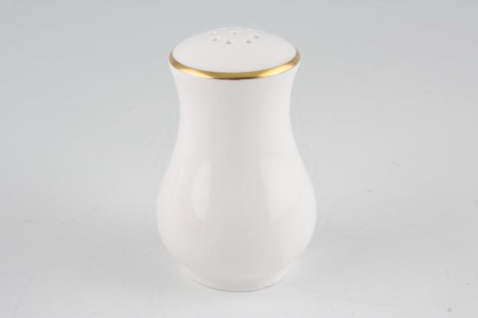 Royal Worcester White and Gold Pepper Pot