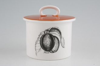 Susie Cooper Black Fruit - Peach Sugar Bowl - Lidded (Tea) Signed