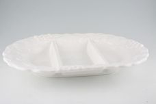 Marks & Spencer White Embossed Serving Dish 3 Compartments 17" x 12" thumb 1