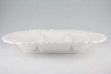 Marks & Spencer White Embossed Serving Dish 3 Compartments 17" x 12" thumb 2