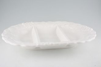 Sell Marks & Spencer White Embossed Serving Dish 3 Compartments 17" x 12"