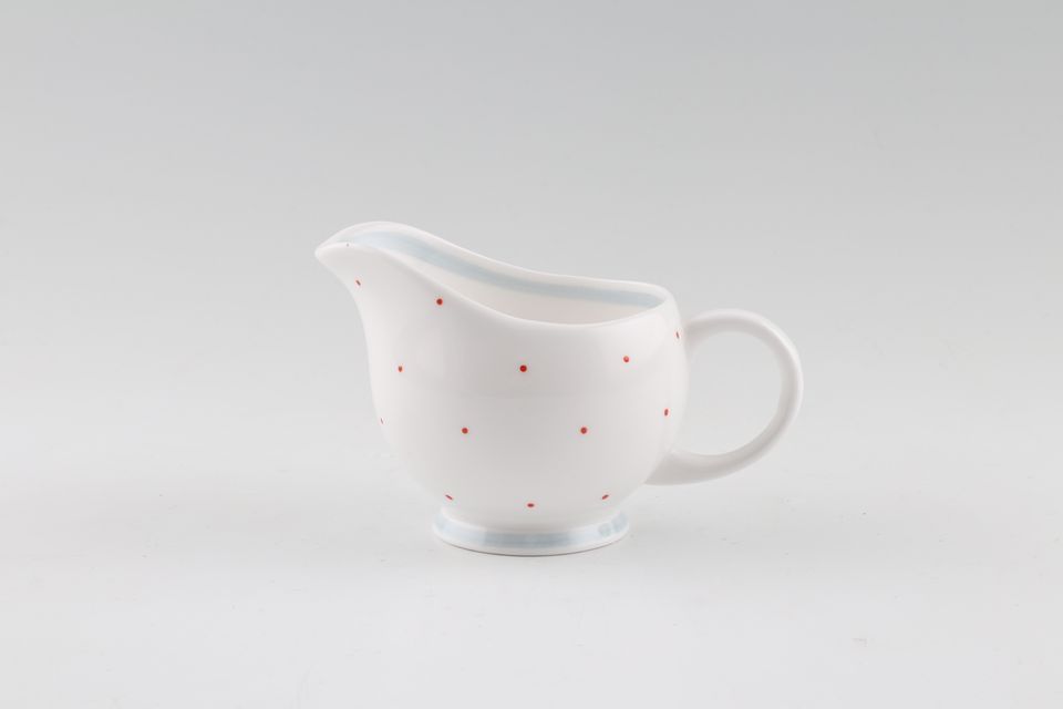 Susie Cooper Raised Spot - Red Spots with Blue Band Cream Jug 1/4pt