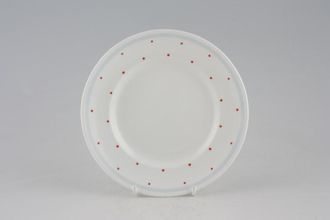 Susie Cooper Raised Spot - Red Spots with Blue Band Tea / Side Plate 6 1/2"