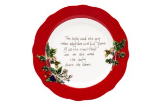 Portmeirion The Holly and The Ivy Tea / Side Plate Accent - Red border. 6 1/8"