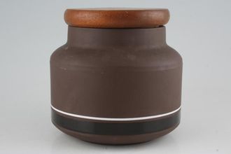Sell Hornsea Contrast Storage Jar + Lid Wooden Lid - Plain jar 3 1/2" x 4 1/4"