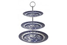 Churchill Blue Willow 3 Tier Cake Stand Silver cake stand kit design may vary thumb 2